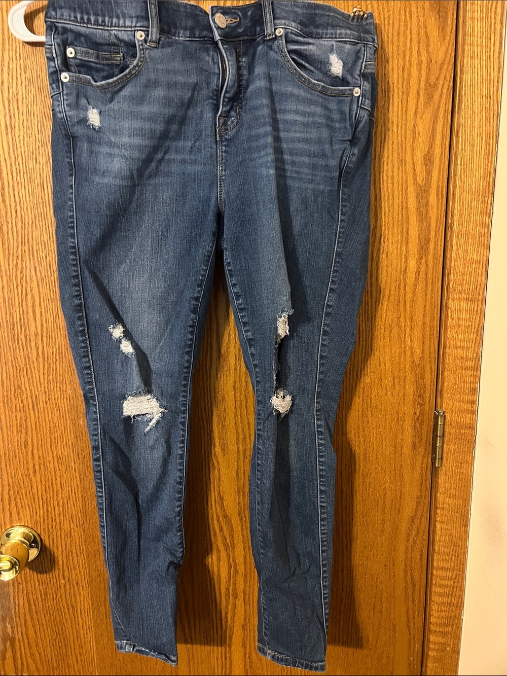 torrid Dark Blue Distressed Skinny Jeans size 16R